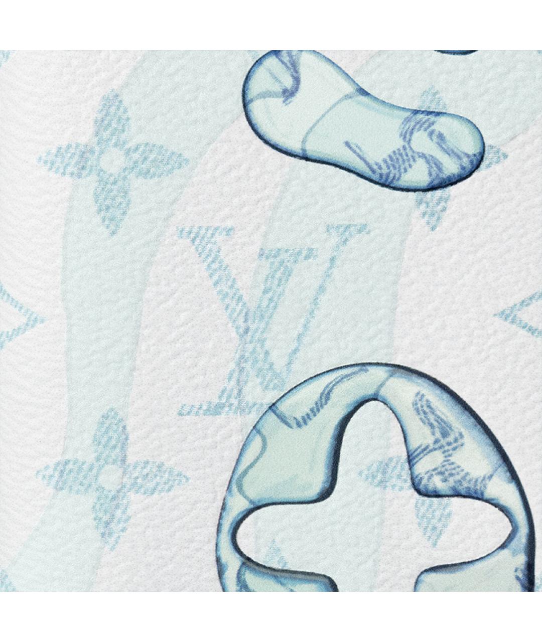 LOUIS VUITTON Голубой кожаный кошелек, фото 6