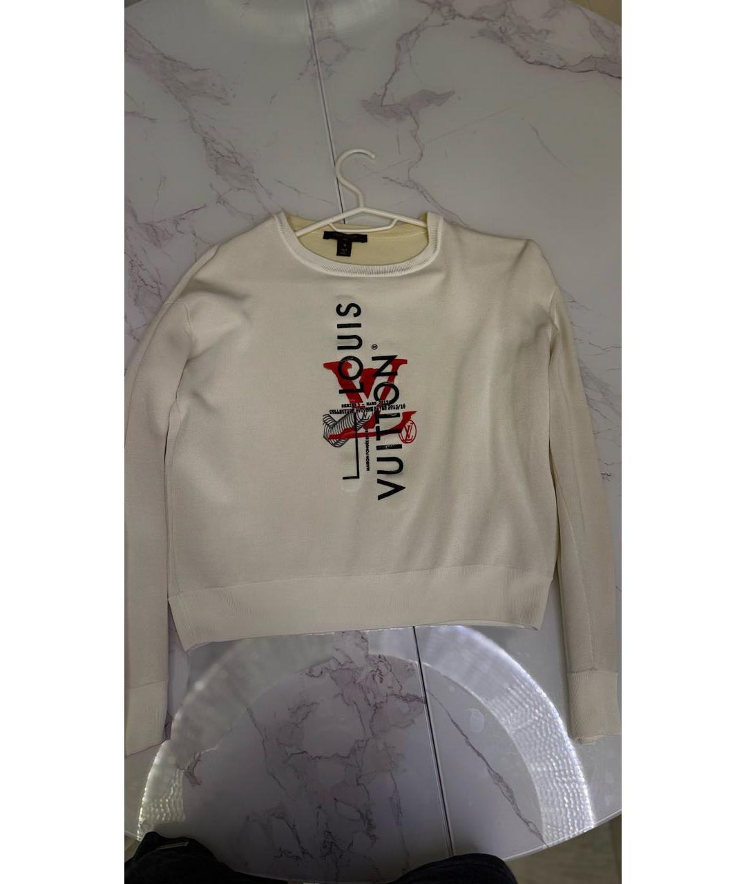 LOUIS VUITTON Белый вискозный джемпер / свитер, фото 5