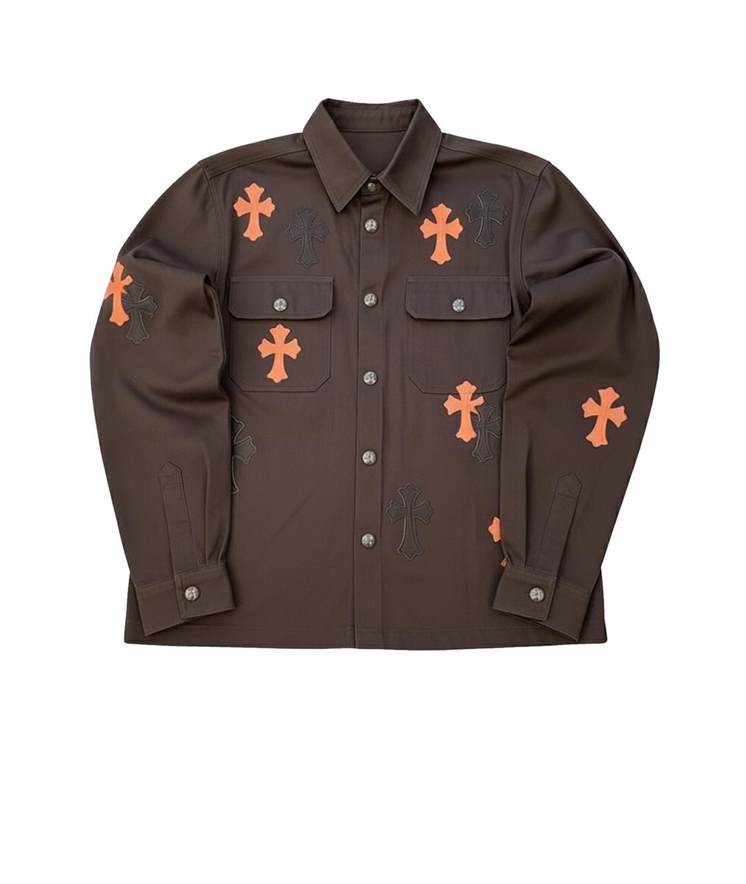 CHROME HEARTS Коричневая кэжуал рубашка, фото 1