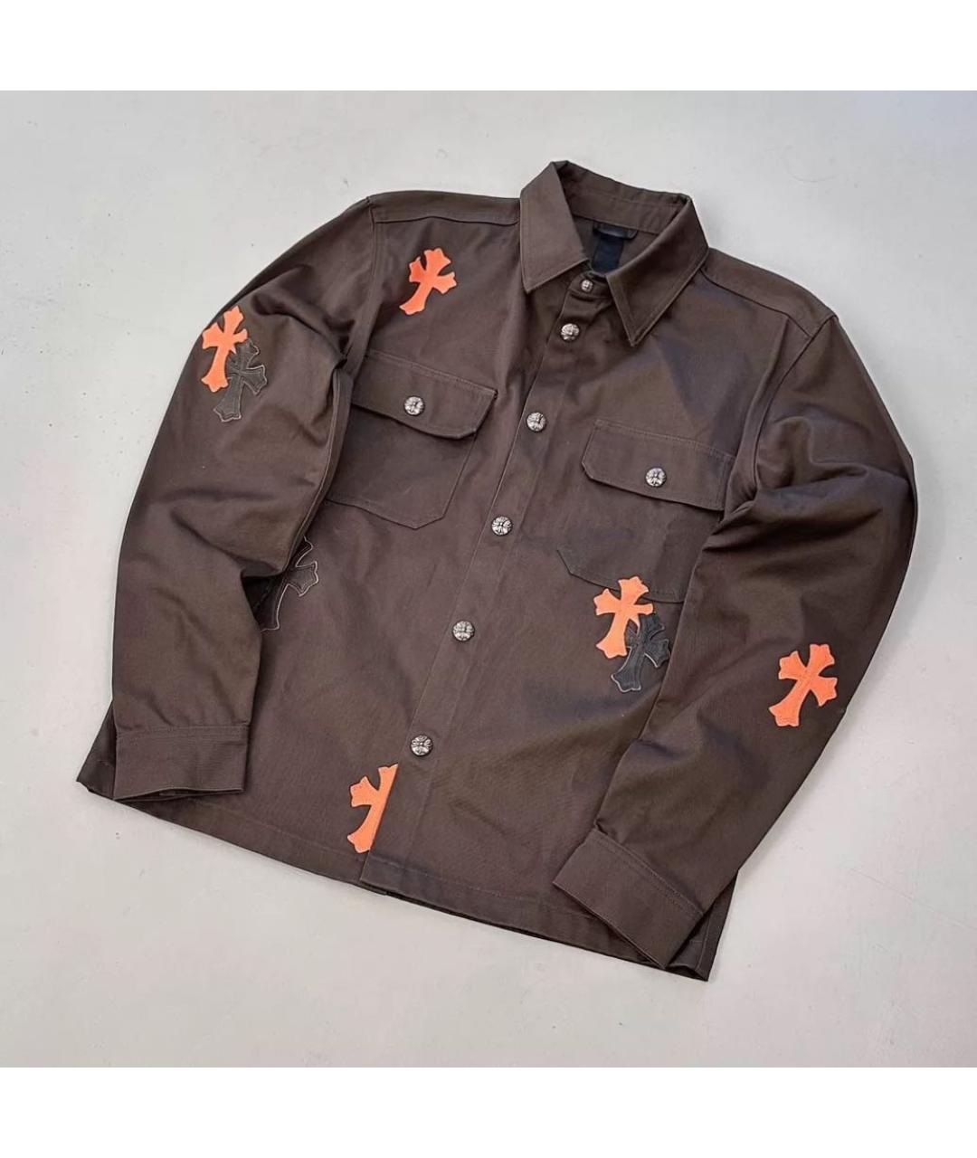 CHROME HEARTS Коричневая кэжуал рубашка, фото 3