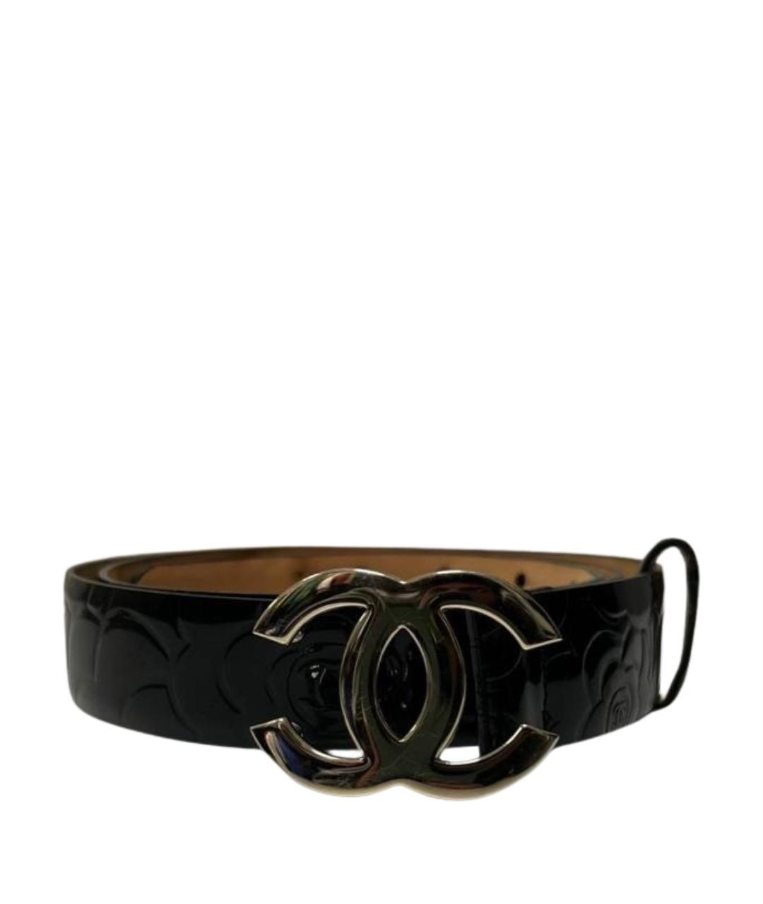 CHANEL Черный кожаный ремень, фото 1