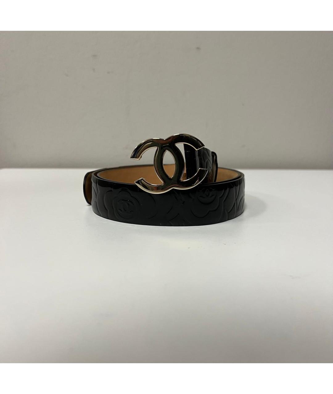 CHANEL Черный кожаный ремень, фото 2