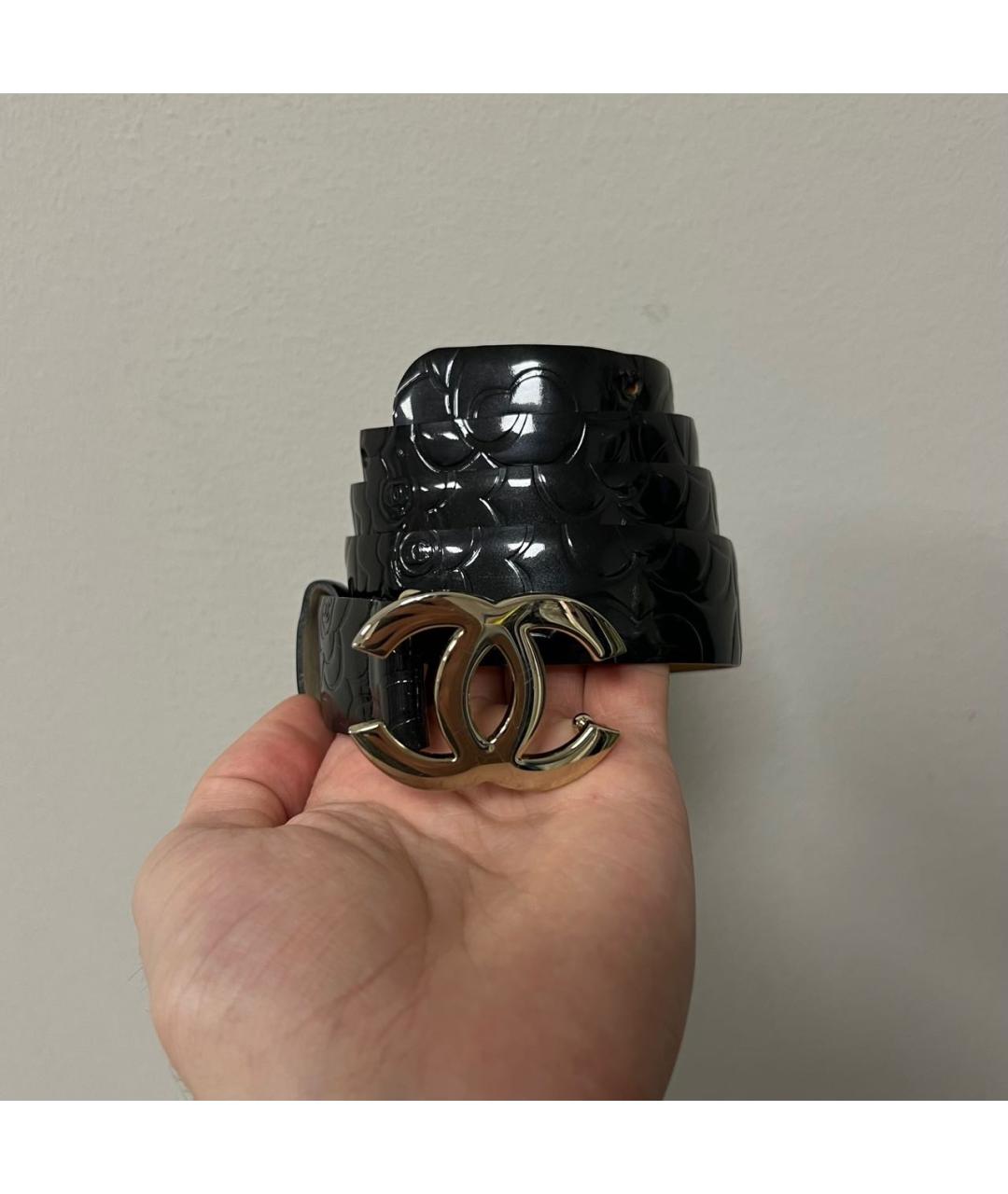 CHANEL Черный кожаный ремень, фото 4