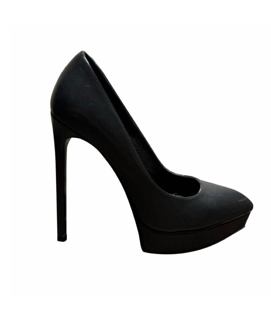 GUCCI Черные кожаные туфли, фото 1