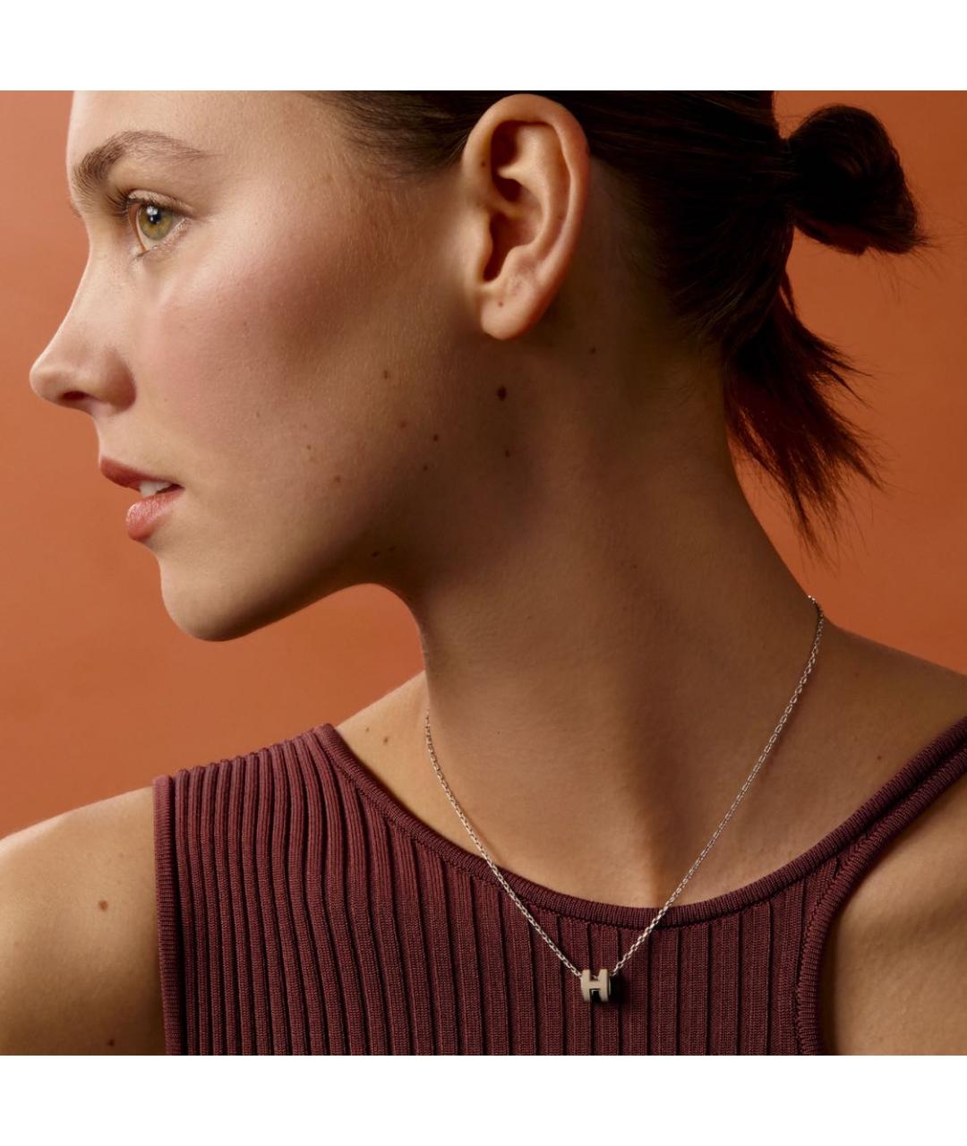 HERMES Фиолетовая металлическая подвеска, фото 5