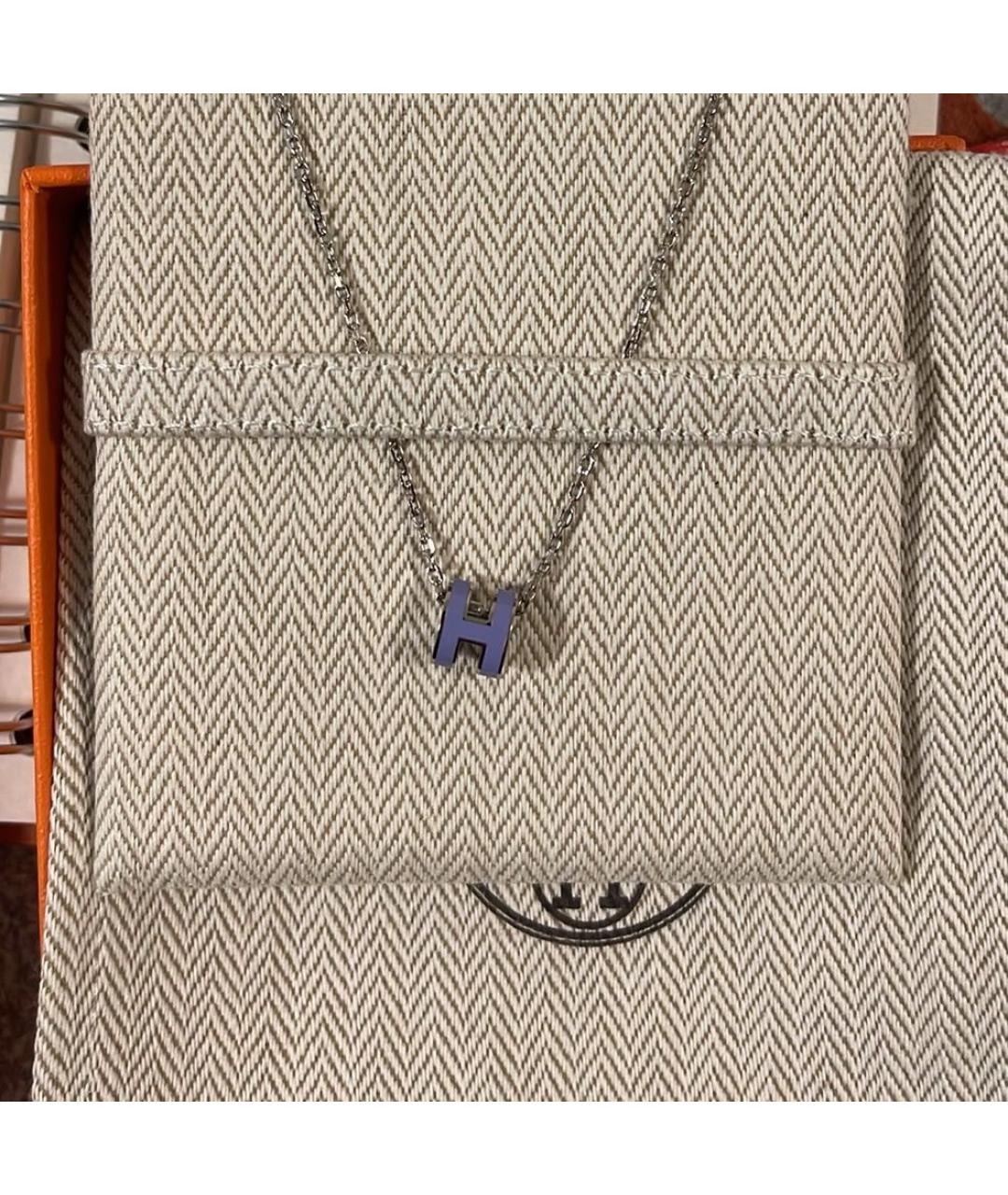 HERMES Фиолетовая металлическая подвеска, фото 4