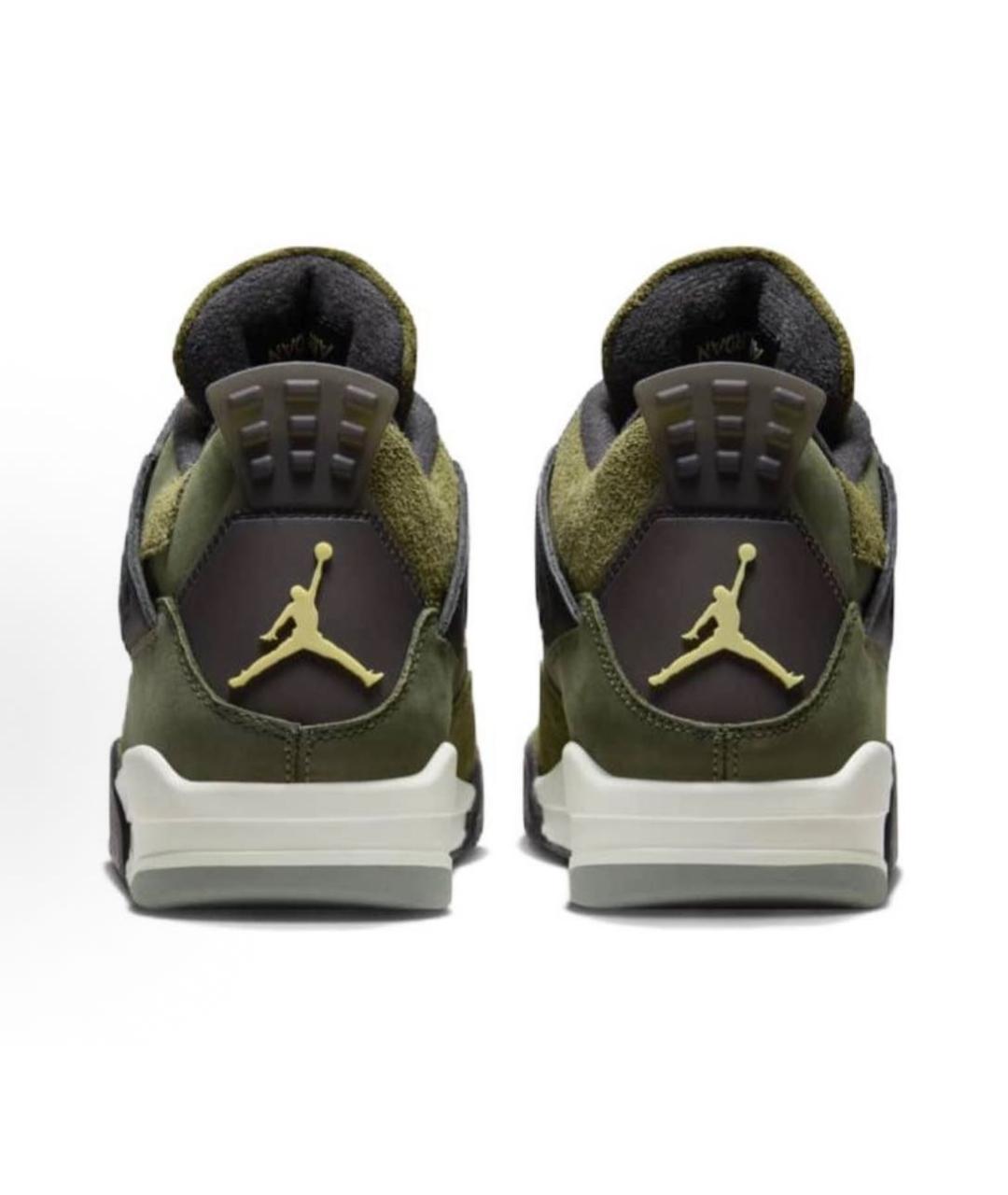 JORDAN Зеленые замшевые высокие кроссовки / кеды, фото 4