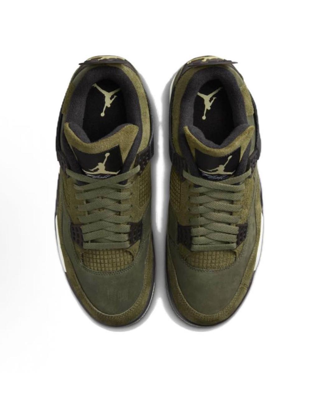 JORDAN Зеленые замшевые высокие кроссовки / кеды, фото 3