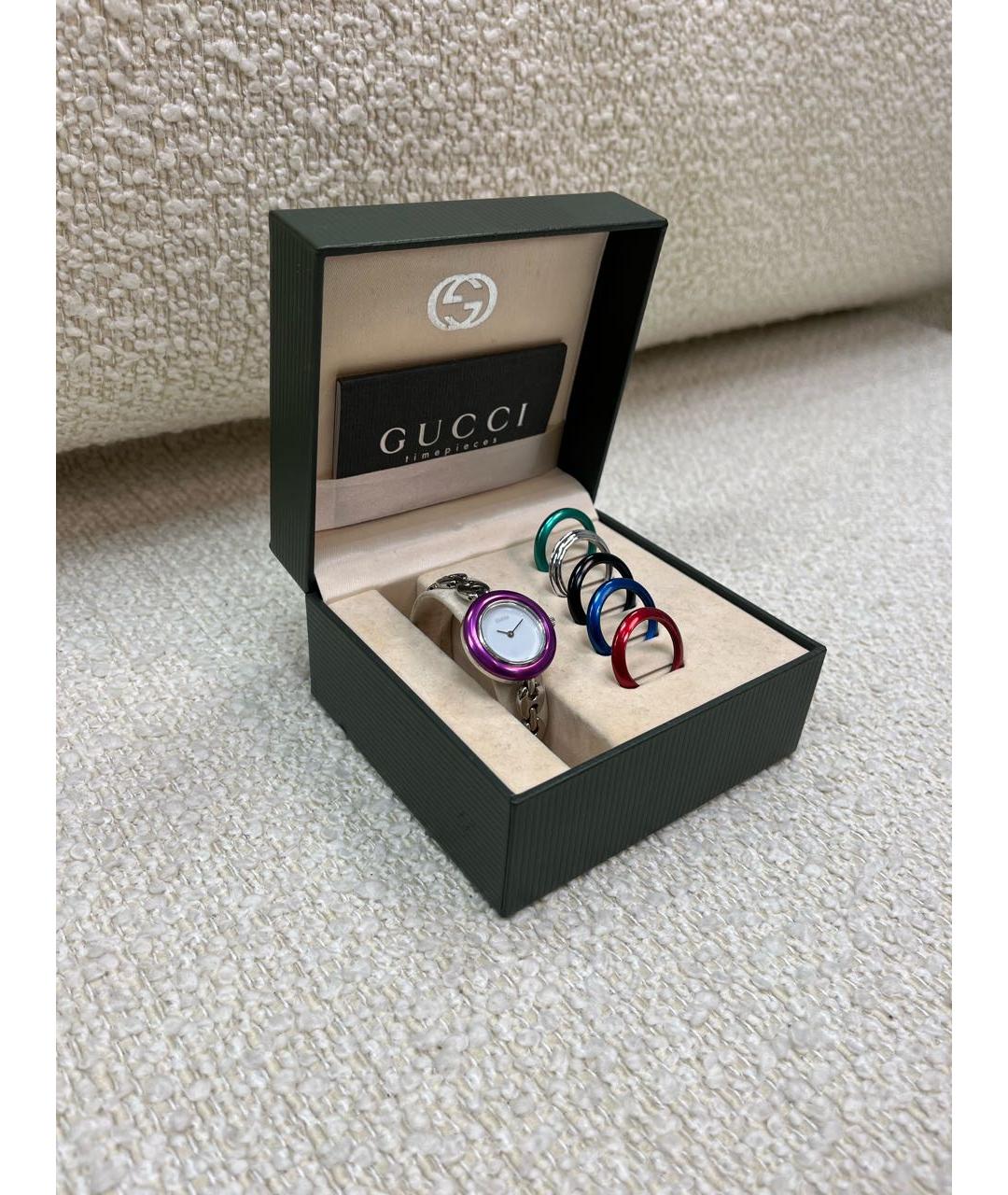 GUCCI Серебряные часы, фото 5