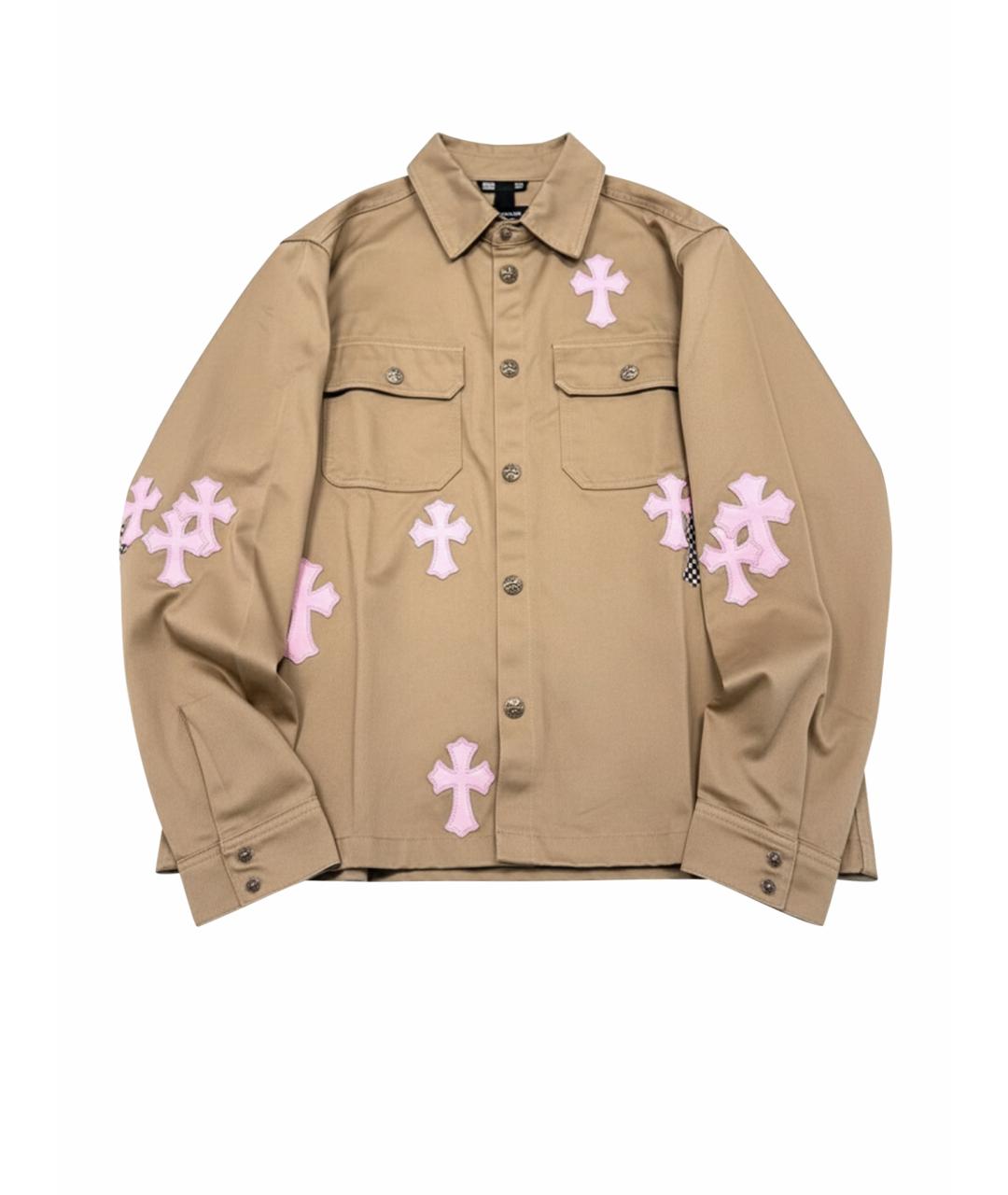 CHROME HEARTS Бежевая кэжуал рубашка, фото 1