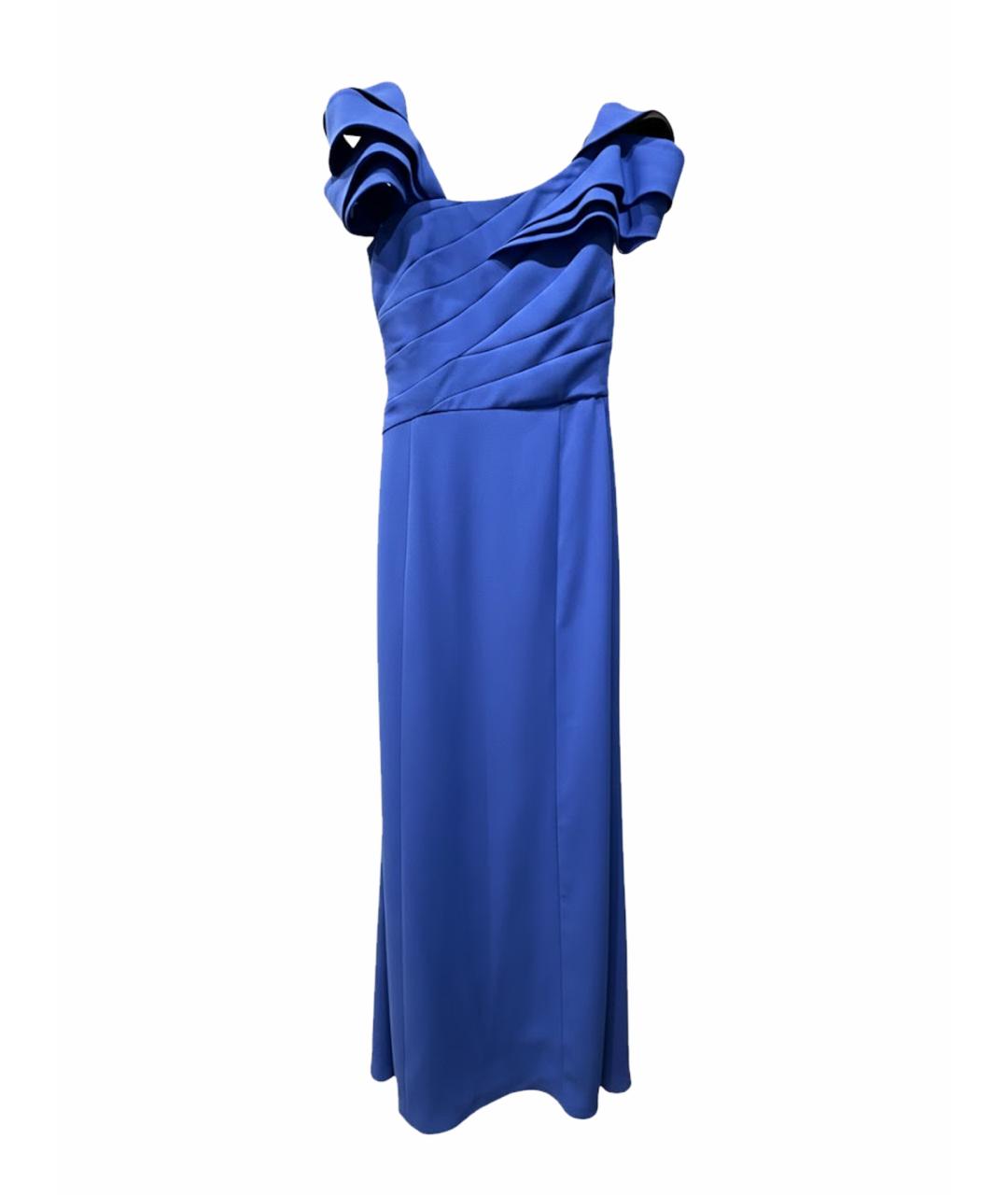 ARMANI COLLEZIONI Синее полиэстеровое вечернее платье, фото 1