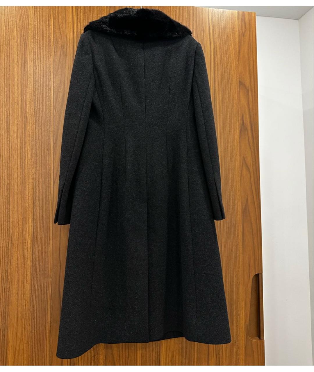DOLCE&GABBANA Серое шерстяное пальто, фото 2