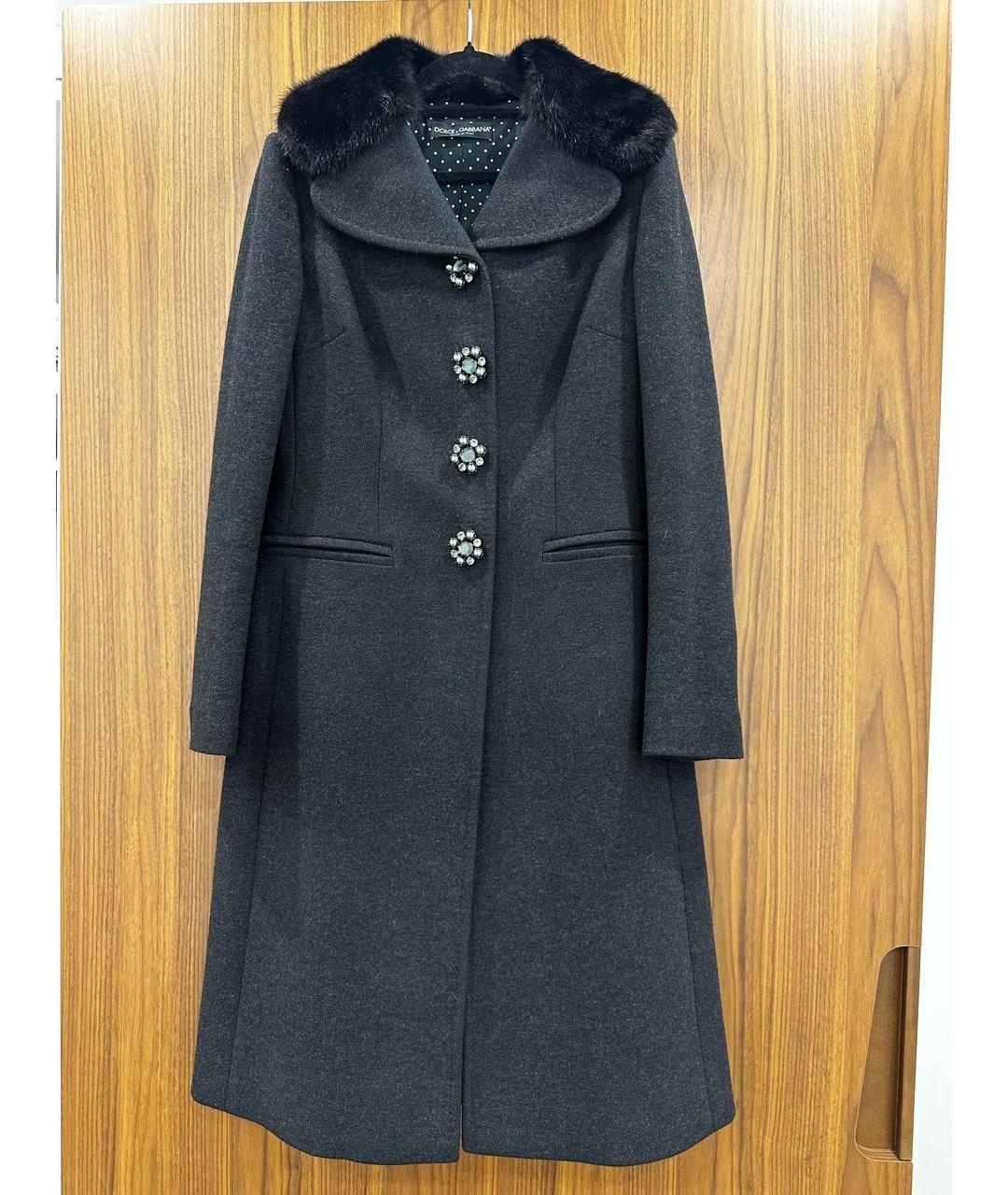 DOLCE&GABBANA Серое шерстяное пальто, фото 9