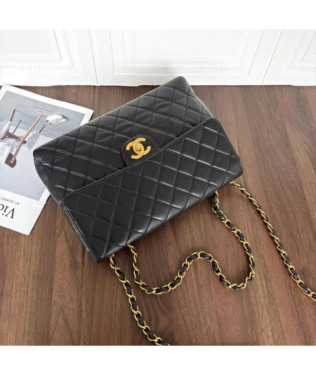 CHANEL Черная кожаная сумка через плечо, фото 3