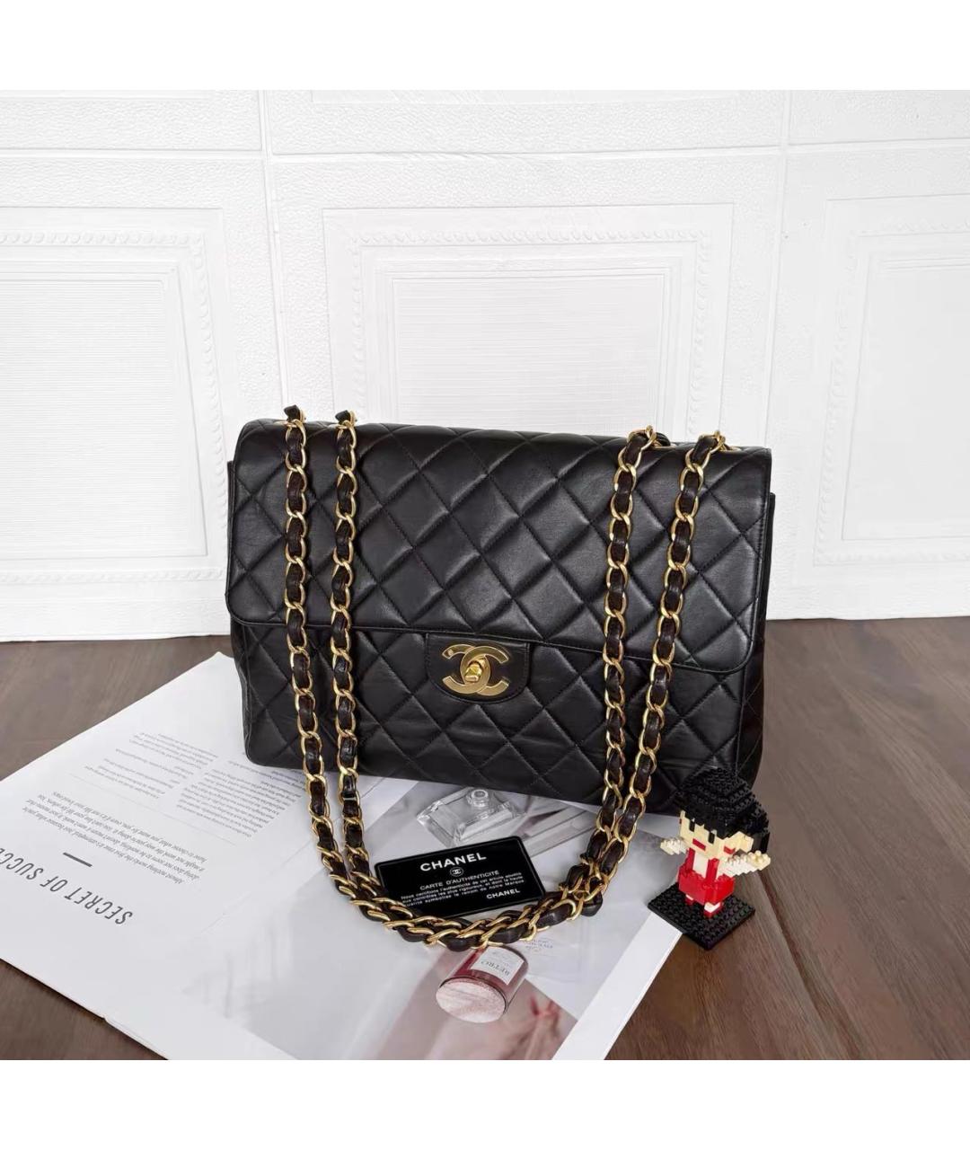 CHANEL Черная кожаная сумка через плечо, фото 7