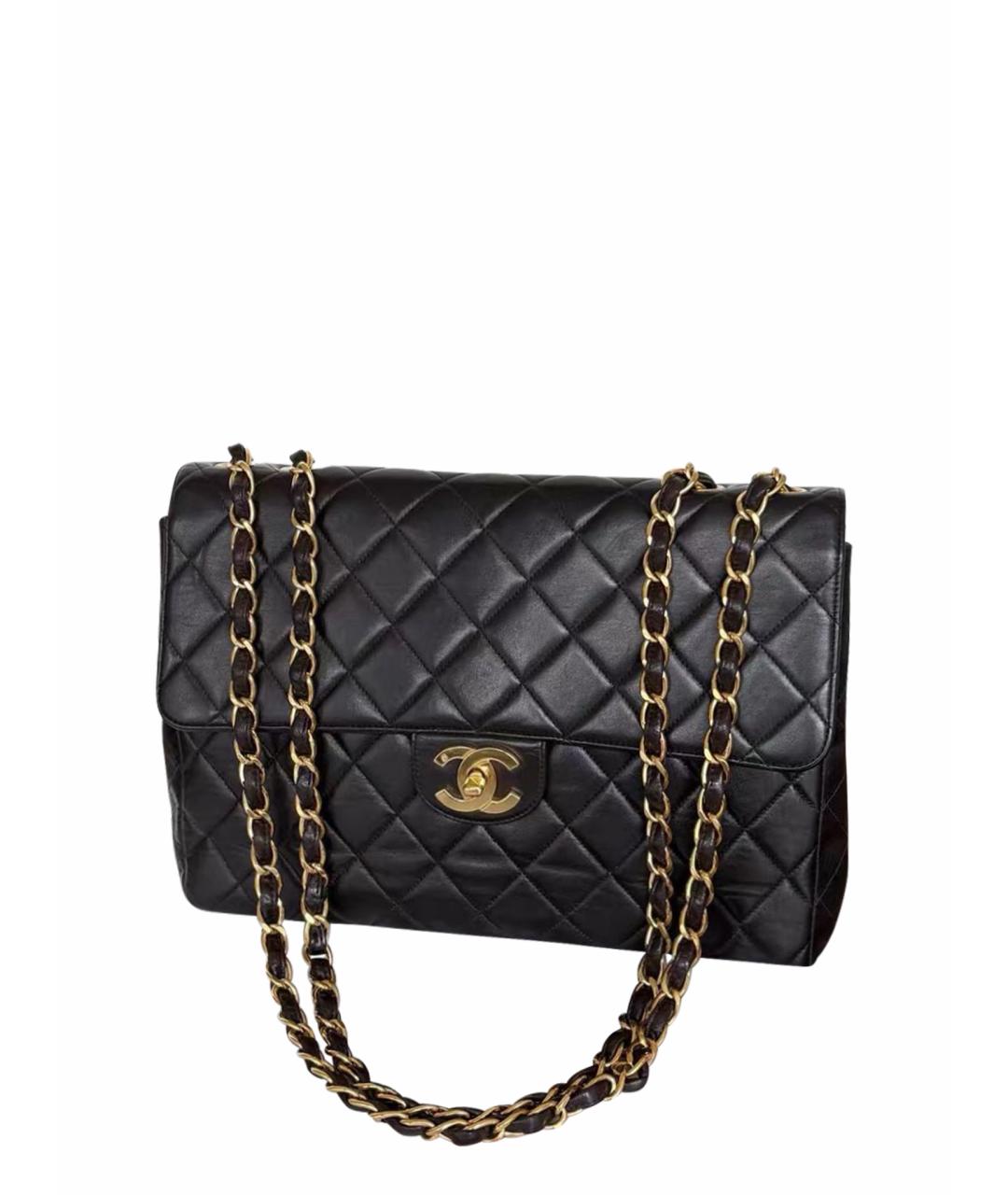 CHANEL Черная кожаная сумка через плечо, фото 1