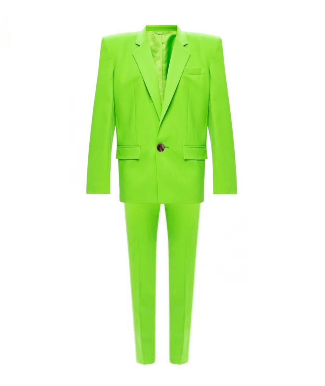 THE ATTICO Салатовый шерстяной костюм с брюками, фото 8