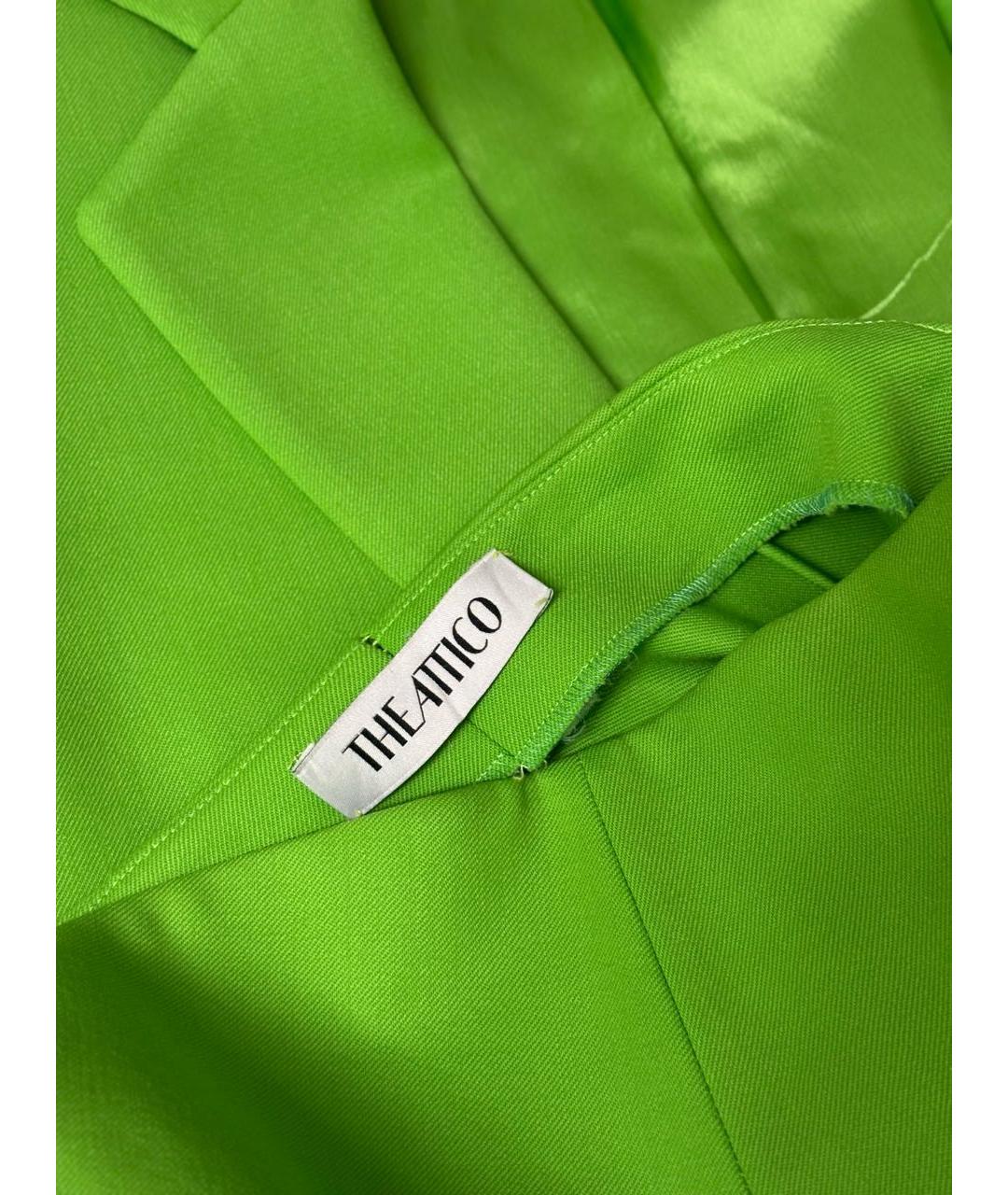 THE ATTICO Салатовый шерстяной костюм с брюками, фото 5