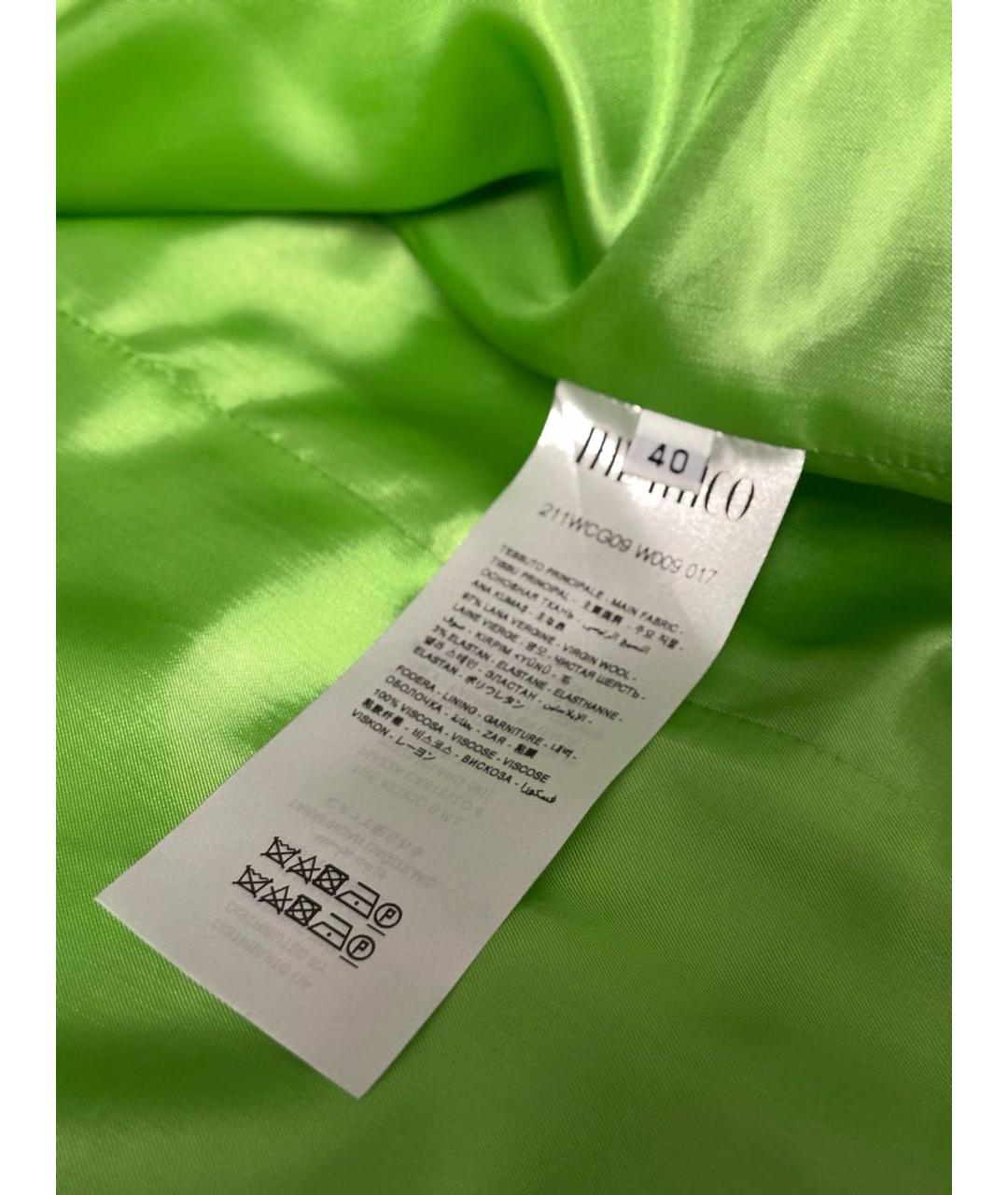 THE ATTICO Салатовый шерстяной костюм с брюками, фото 6