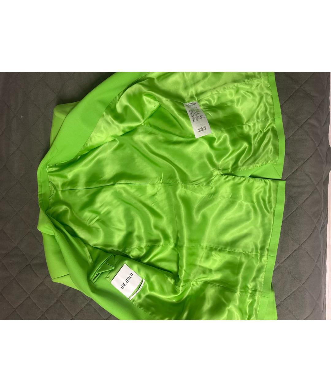 THE ATTICO Салатовый шерстяной костюм с брюками, фото 3