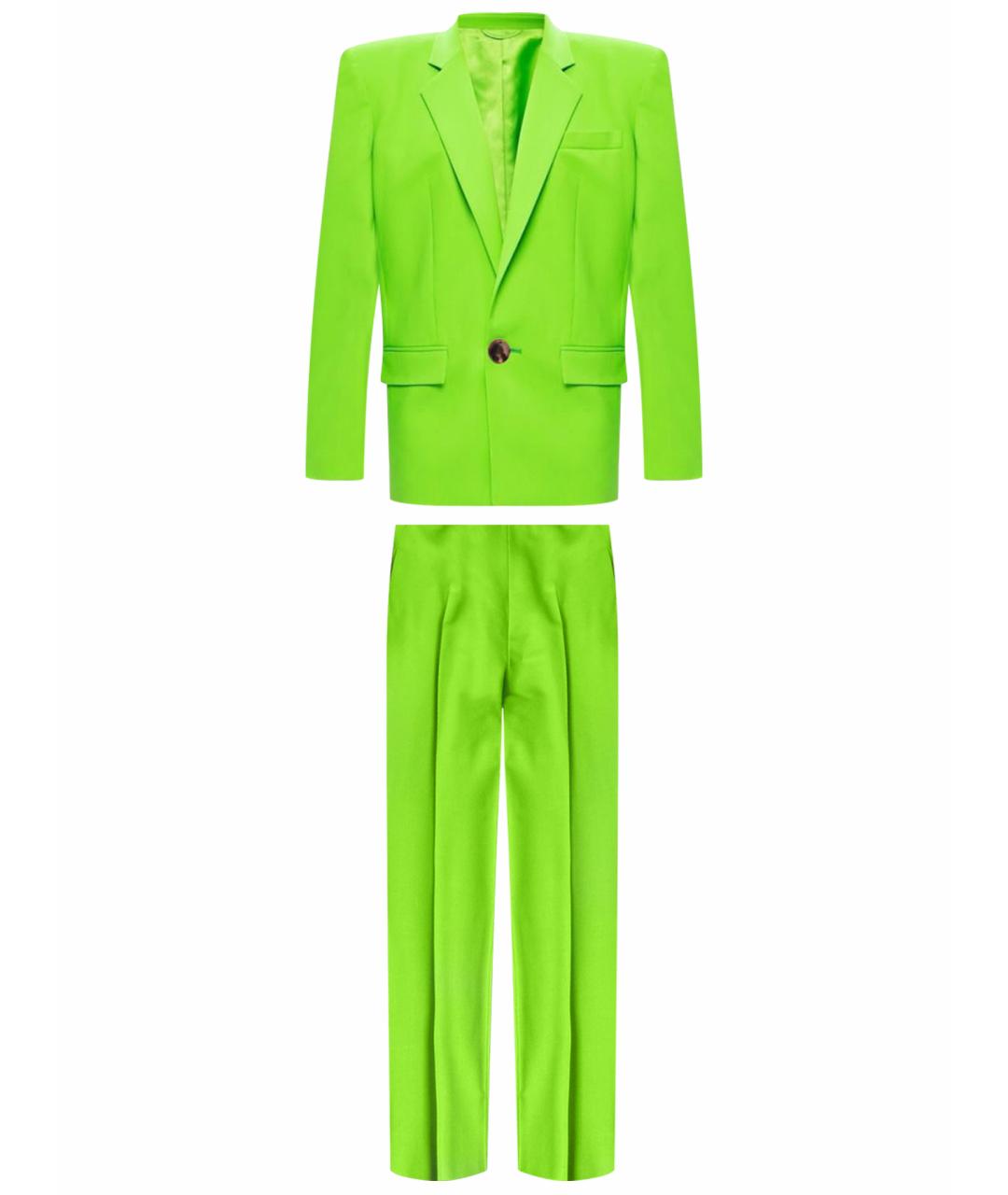 THE ATTICO Салатовый шерстяной костюм с брюками, фото 1