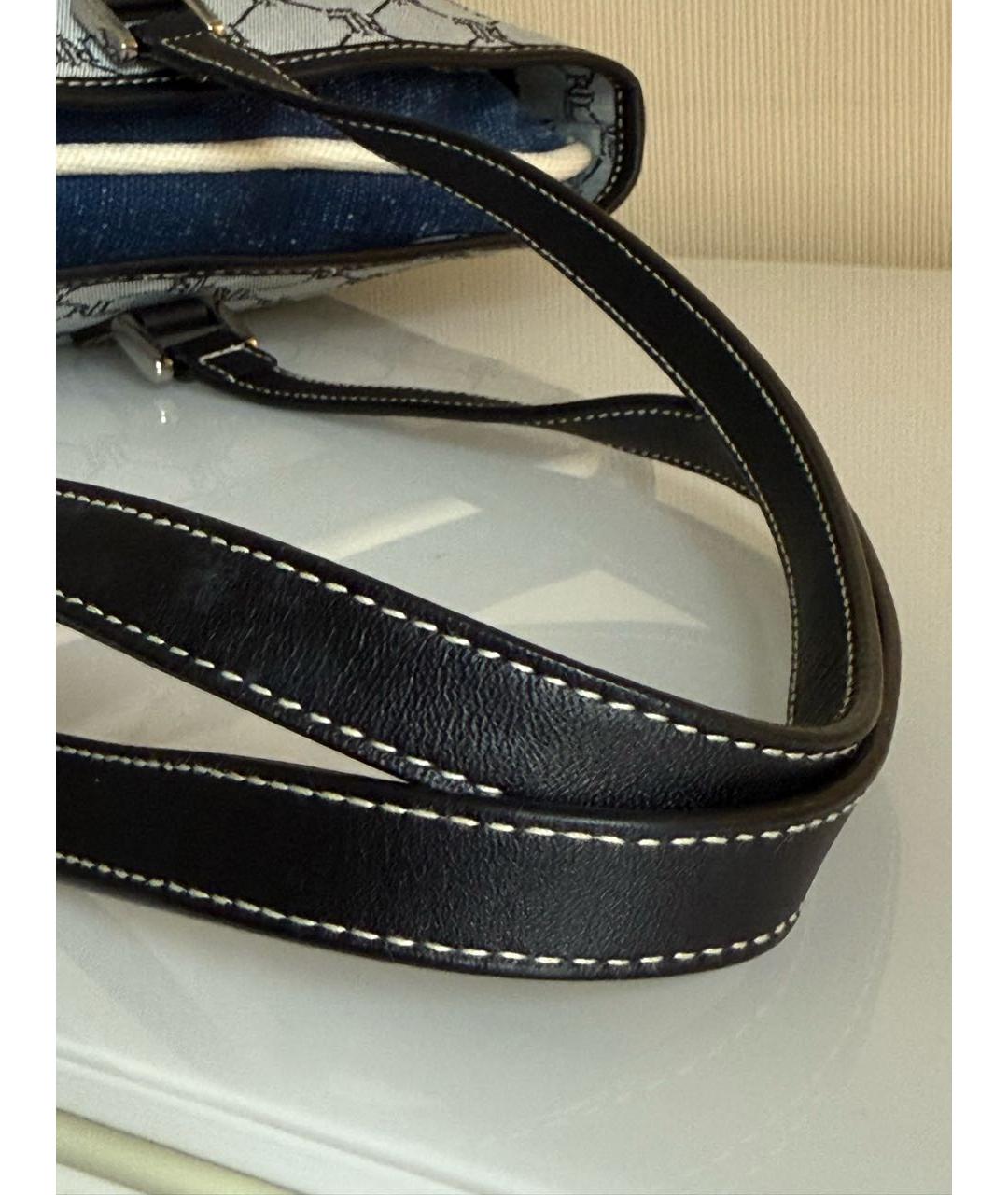 RALPH LAUREN Серая жаккардовая сумка тоут, фото 6