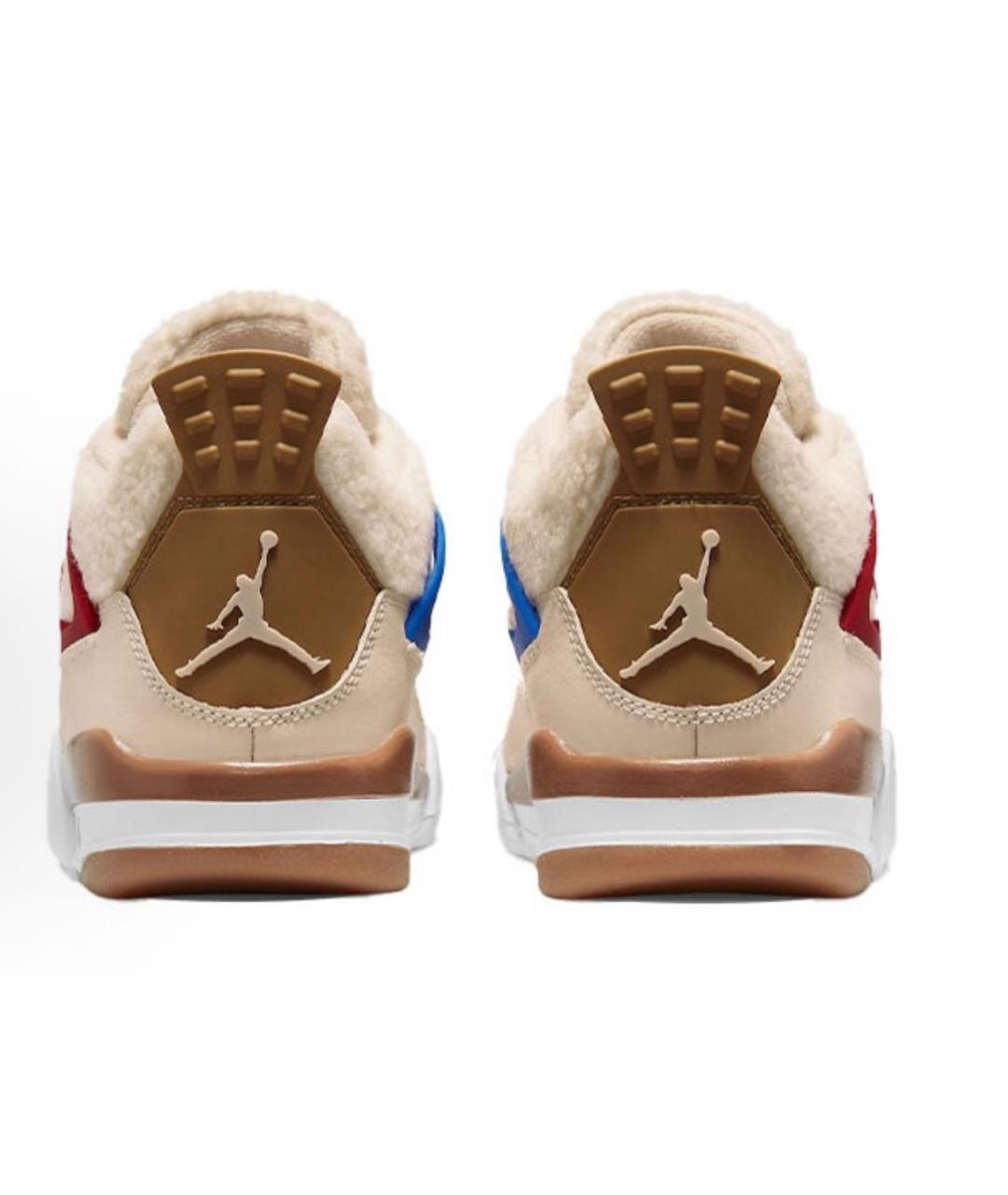 JORDAN Бежевые кожаные кроссовки, фото 4