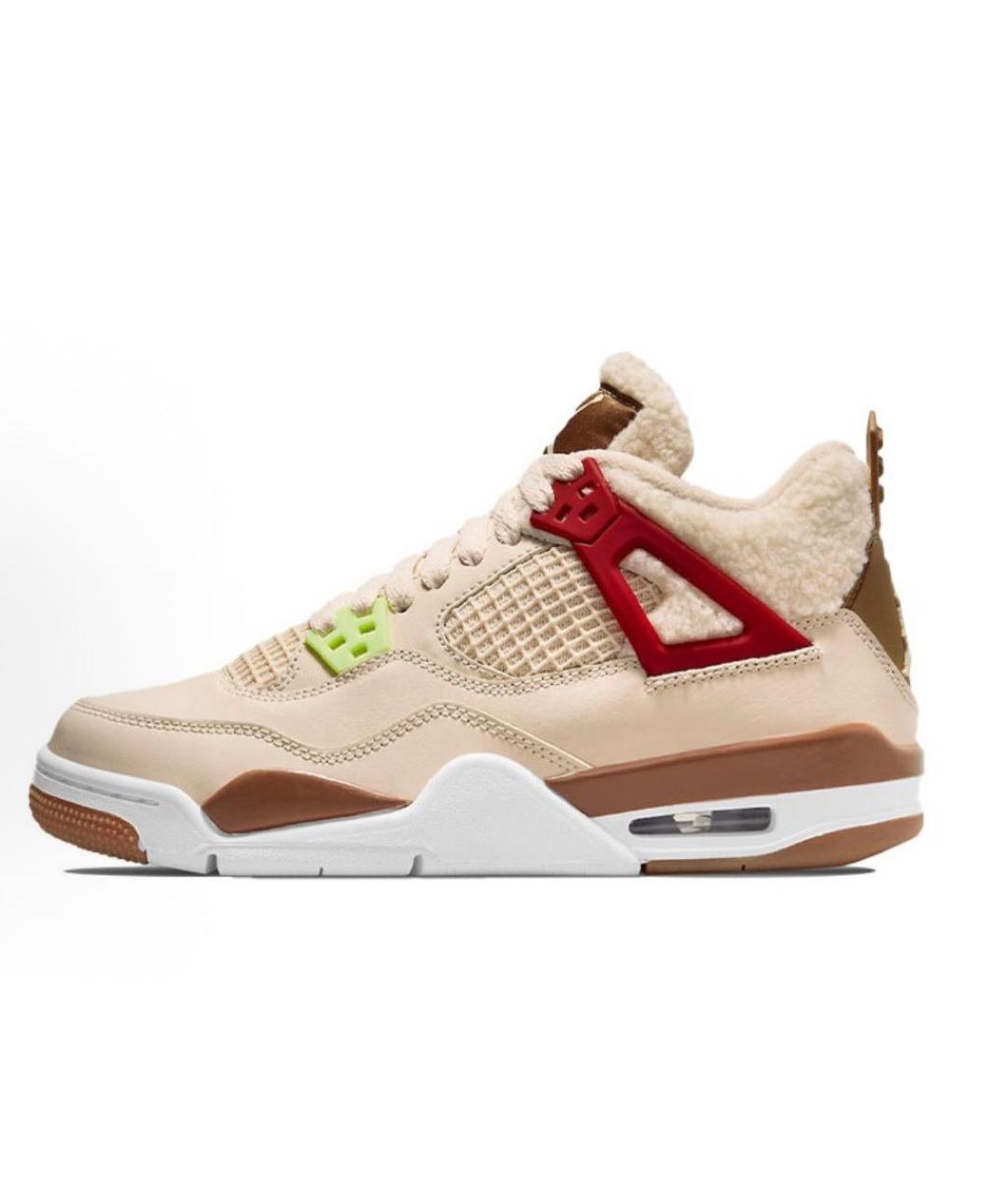 JORDAN Бежевые кожаные кроссовки, фото 6