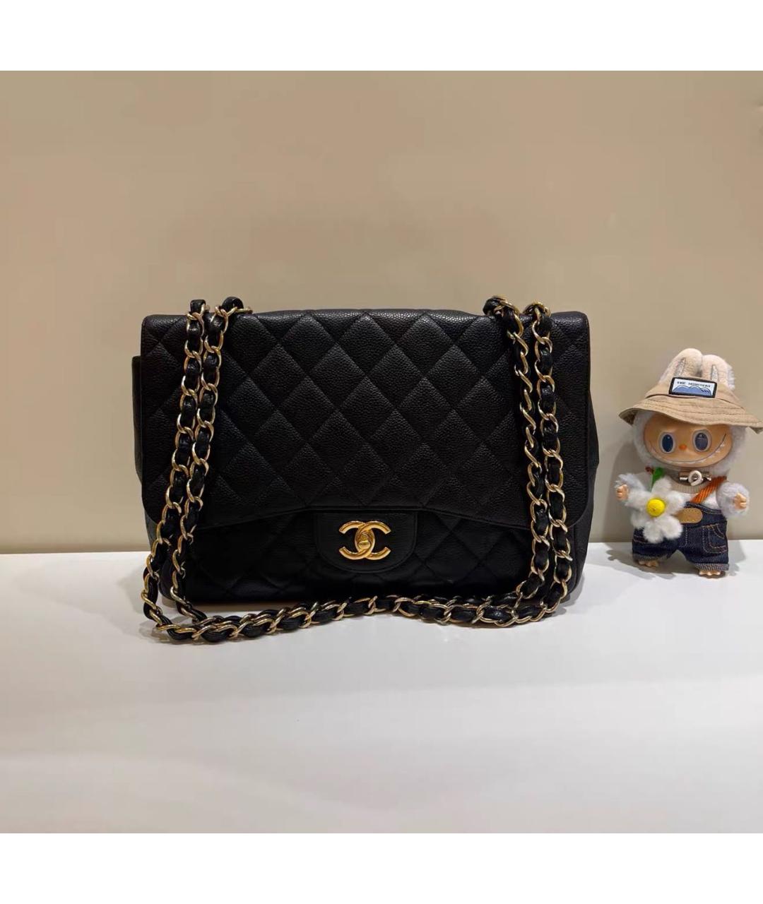 CHANEL Черная кожаная сумка через плечо, фото 8