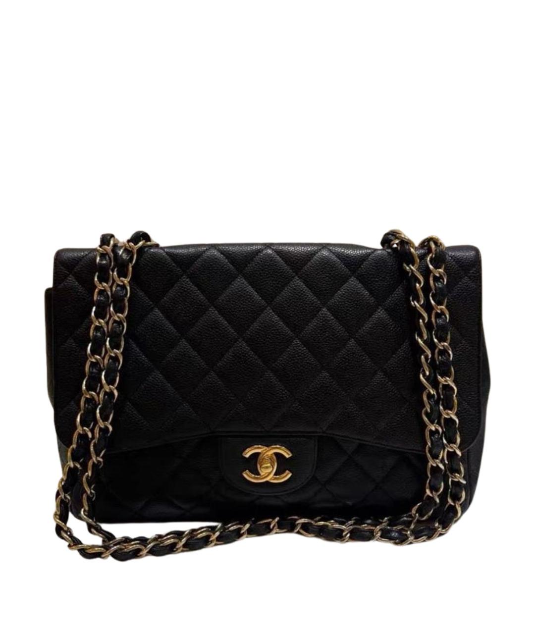 CHANEL Черная кожаная сумка через плечо, фото 1