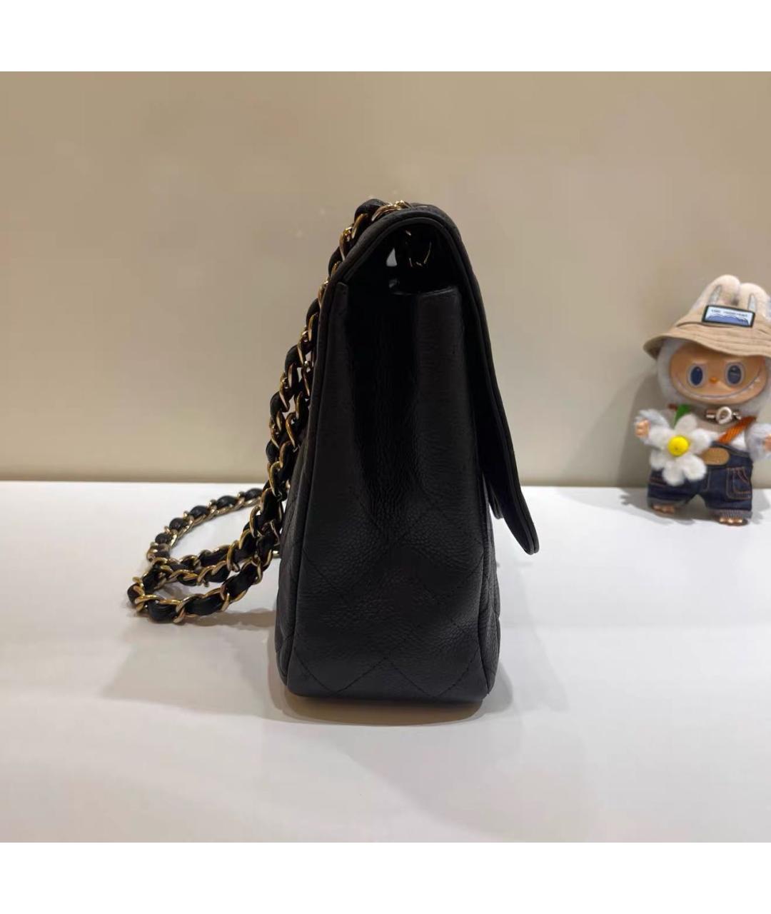 CHANEL Черная кожаная сумка через плечо, фото 4