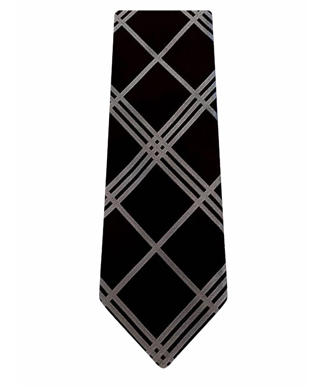 PRADA Коричневый шелковый галстук, фото 1