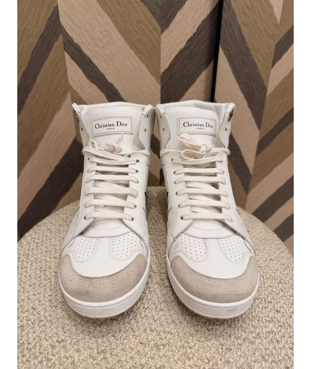 CHRISTIAN DIOR Белые кожаные кроссовки, фото 2
