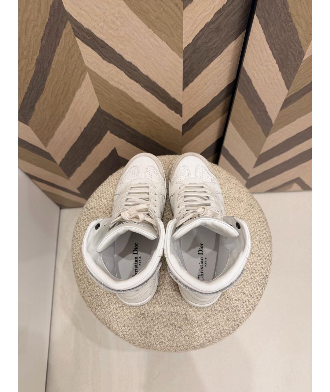 CHRISTIAN DIOR Белые кожаные кроссовки, фото 3