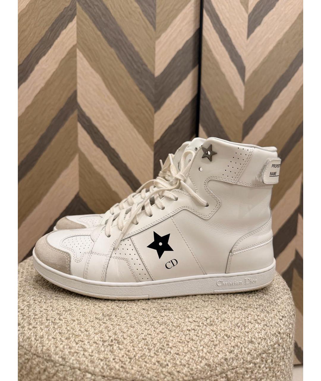 CHRISTIAN DIOR Белые кожаные кроссовки, фото 4