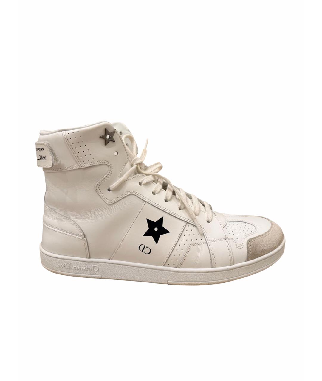 CHRISTIAN DIOR Белые кожаные кроссовки, фото 1