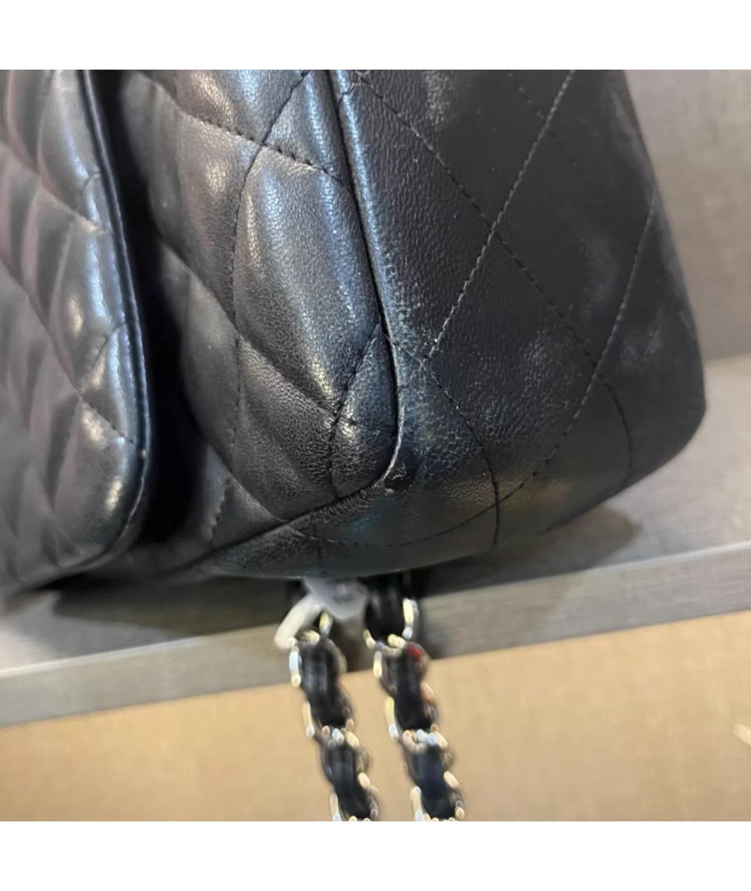 CHANEL Черная кожаная сумка через плечо, фото 8