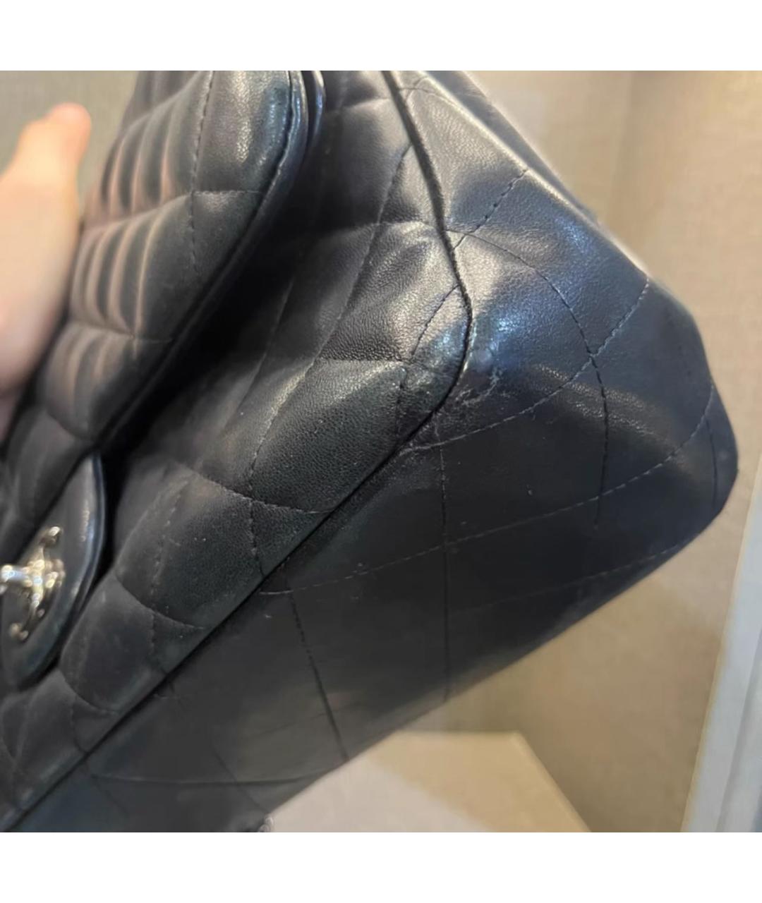 CHANEL Черная кожаная сумка через плечо, фото 5