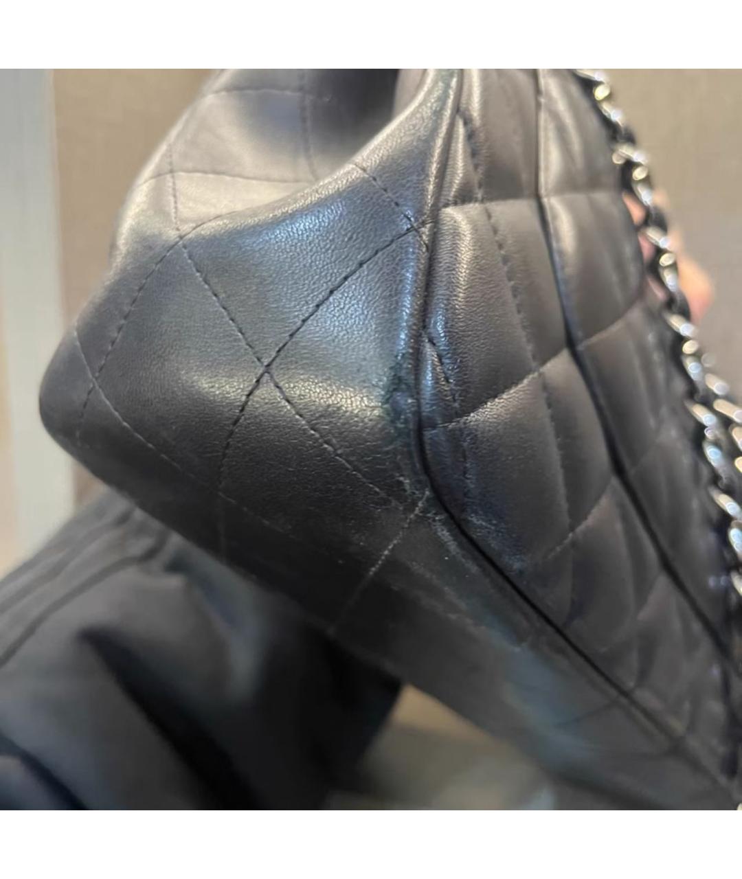 CHANEL Черная кожаная сумка через плечо, фото 6