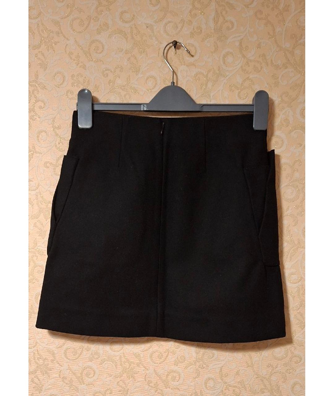 COS Черная шерстяная юбка мини, фото 2