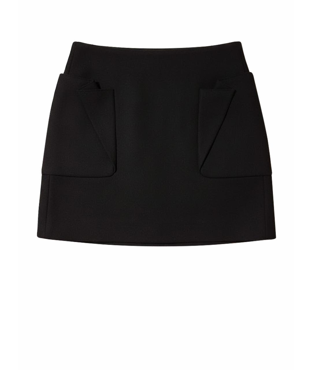 COS Черная шерстяная юбка мини, фото 1