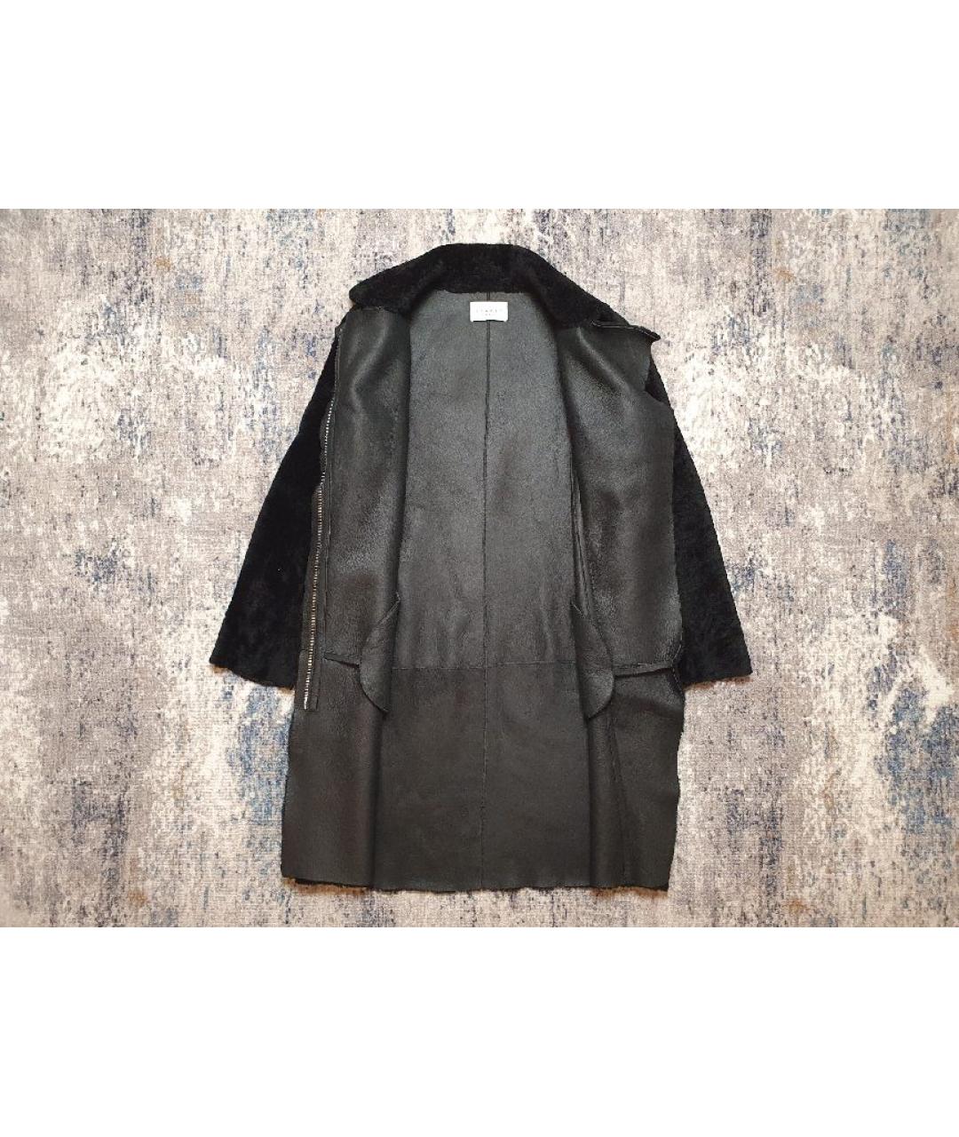 SANDRO Черная кожаная дубленка, фото 2