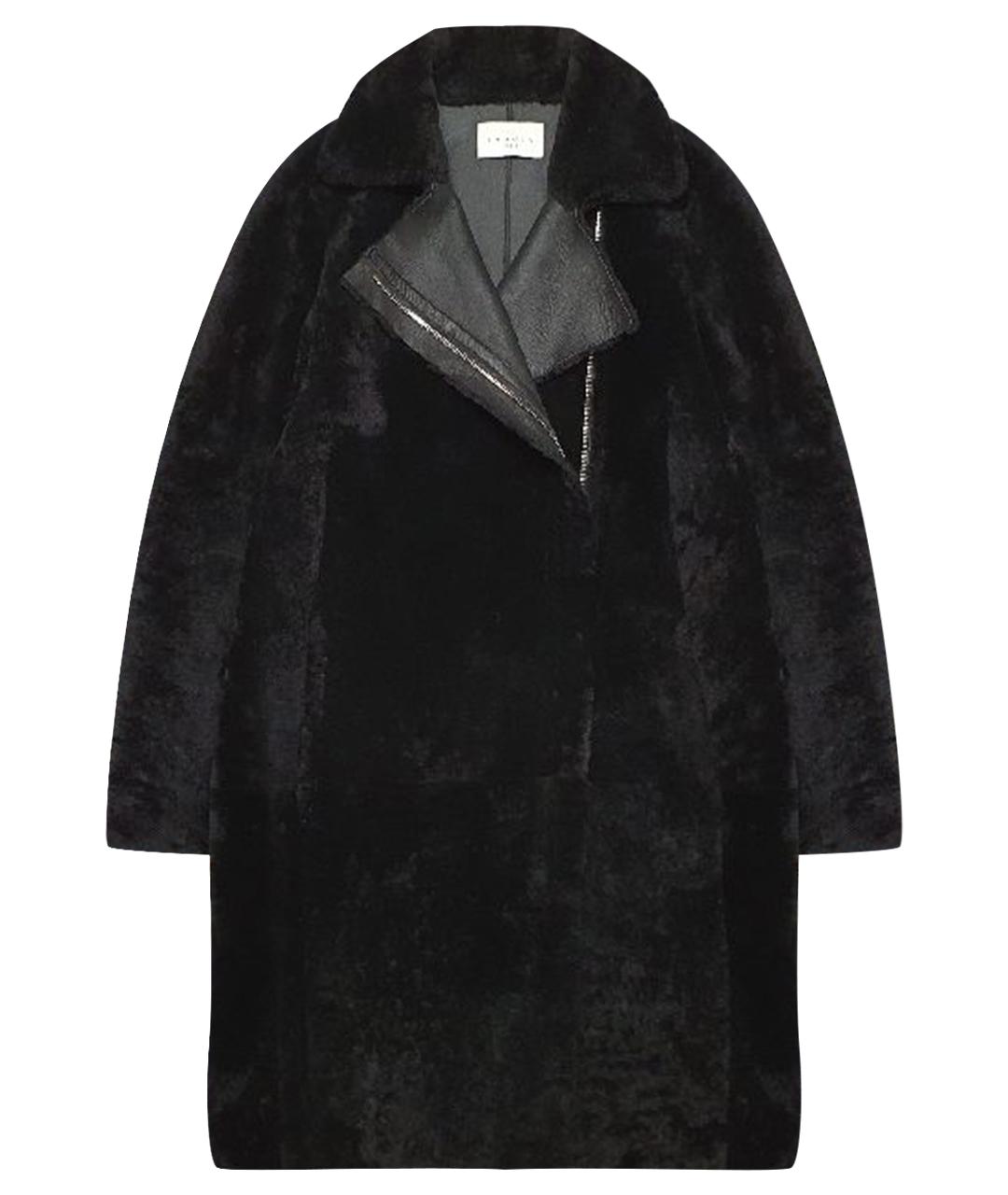 SANDRO Черная кожаная дубленка, фото 1