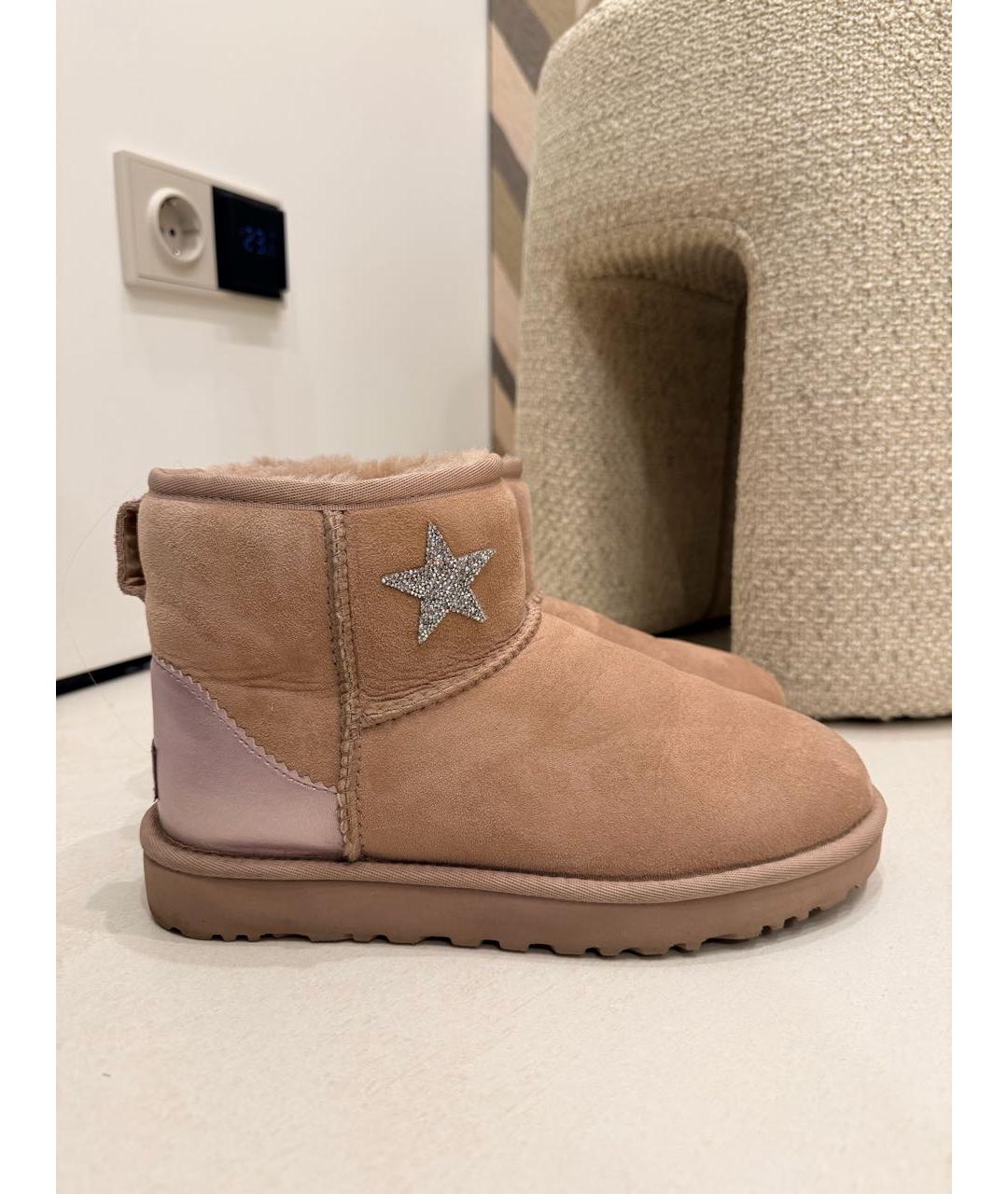 UGG AUSTRALIA Розовые замшевые сапоги, фото 5