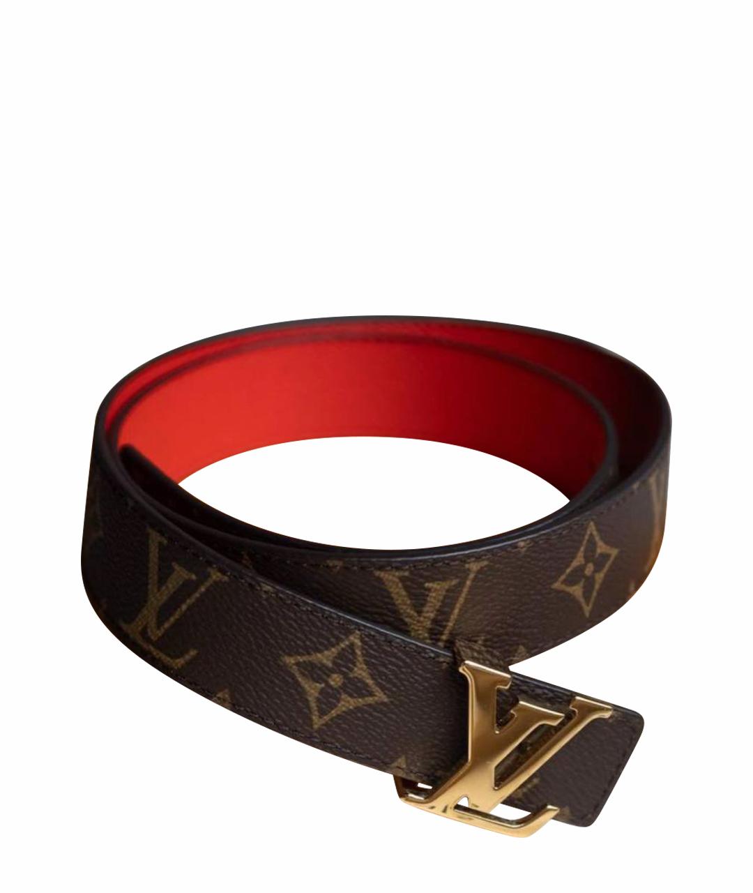LOUIS VUITTON Красный кожаный ремень, фото 1