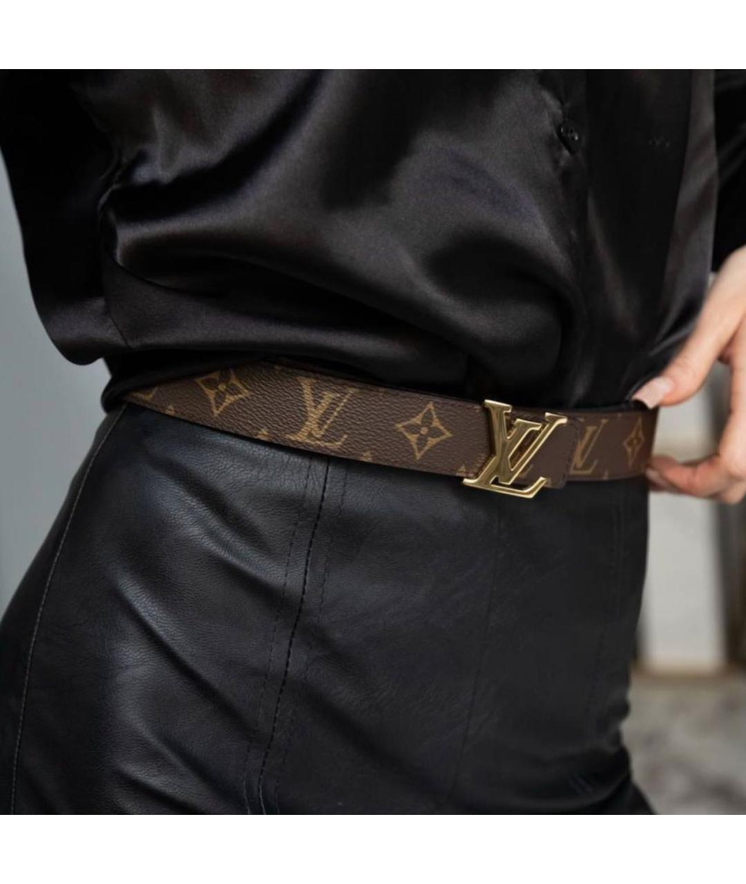 LOUIS VUITTON Красный кожаный ремень, фото 2