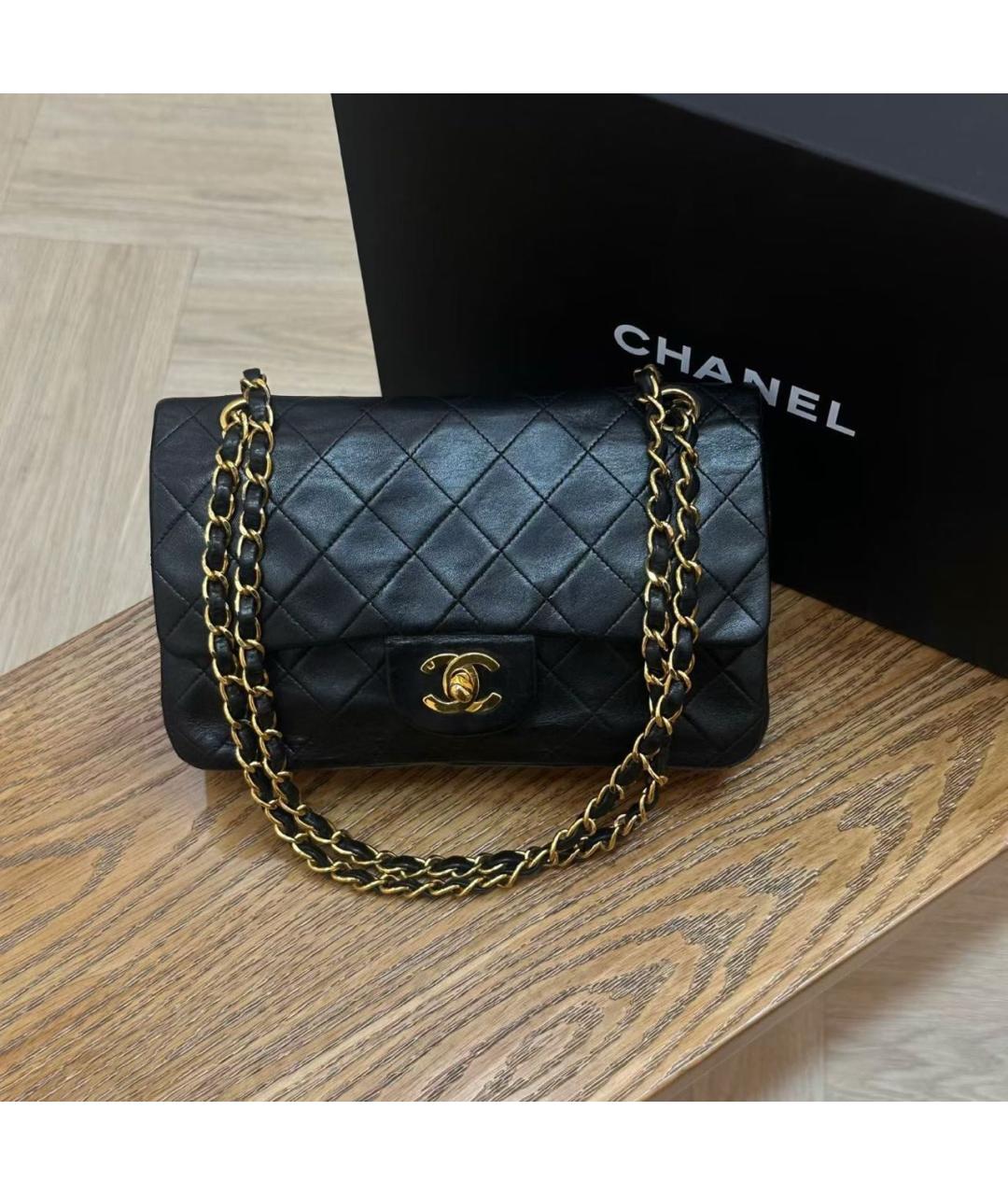 CHANEL Черная кожаная сумка через плечо, фото 7