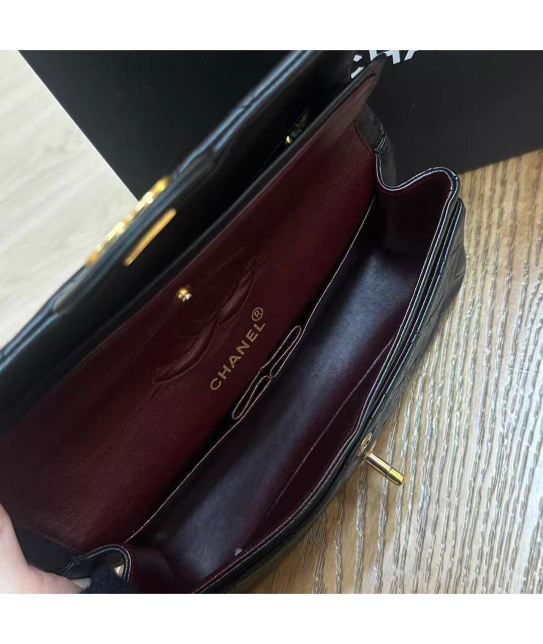 CHANEL Черная кожаная сумка через плечо, фото 4