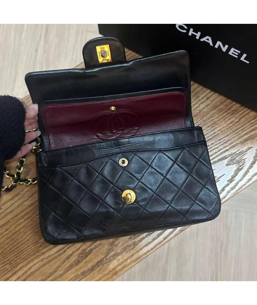 CHANEL Черная кожаная сумка через плечо, фото 5