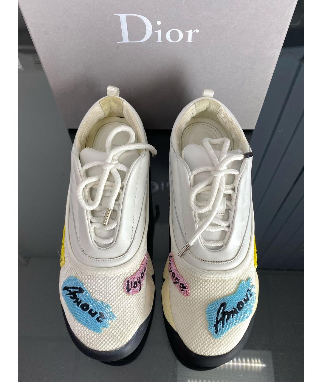 CHRISTIAN DIOR Белые кожаные кроссовки, фото 2